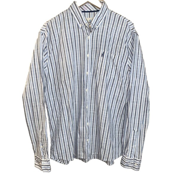 Johnnie-O (HANGIN’ Out) Long Sleeve Striped Button Down Cotton Men’s Shirt, XL - Picture 1 of 12